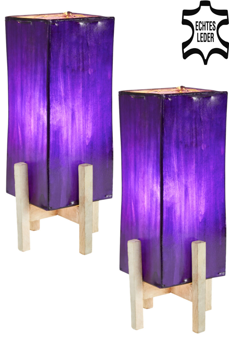 Set da 2 Janka viola con struttura bianc box