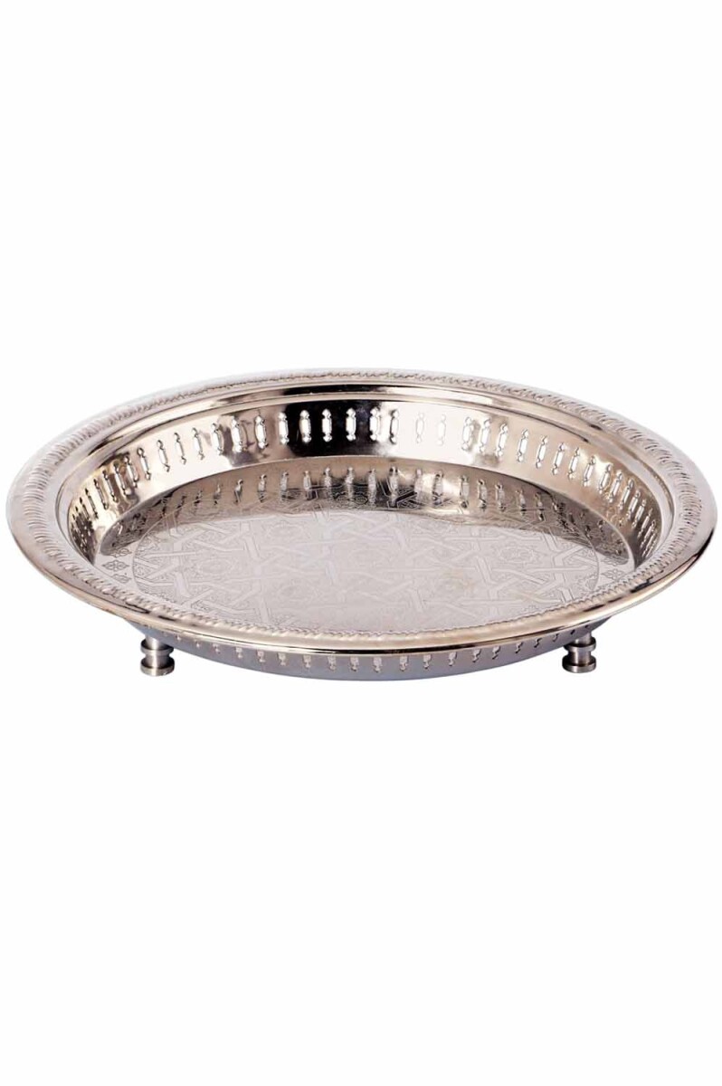 Vassoio orientale Juman da 40 cm, argento