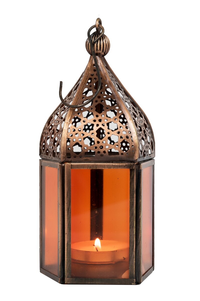 Lanterna orientale Meena - Arancione box