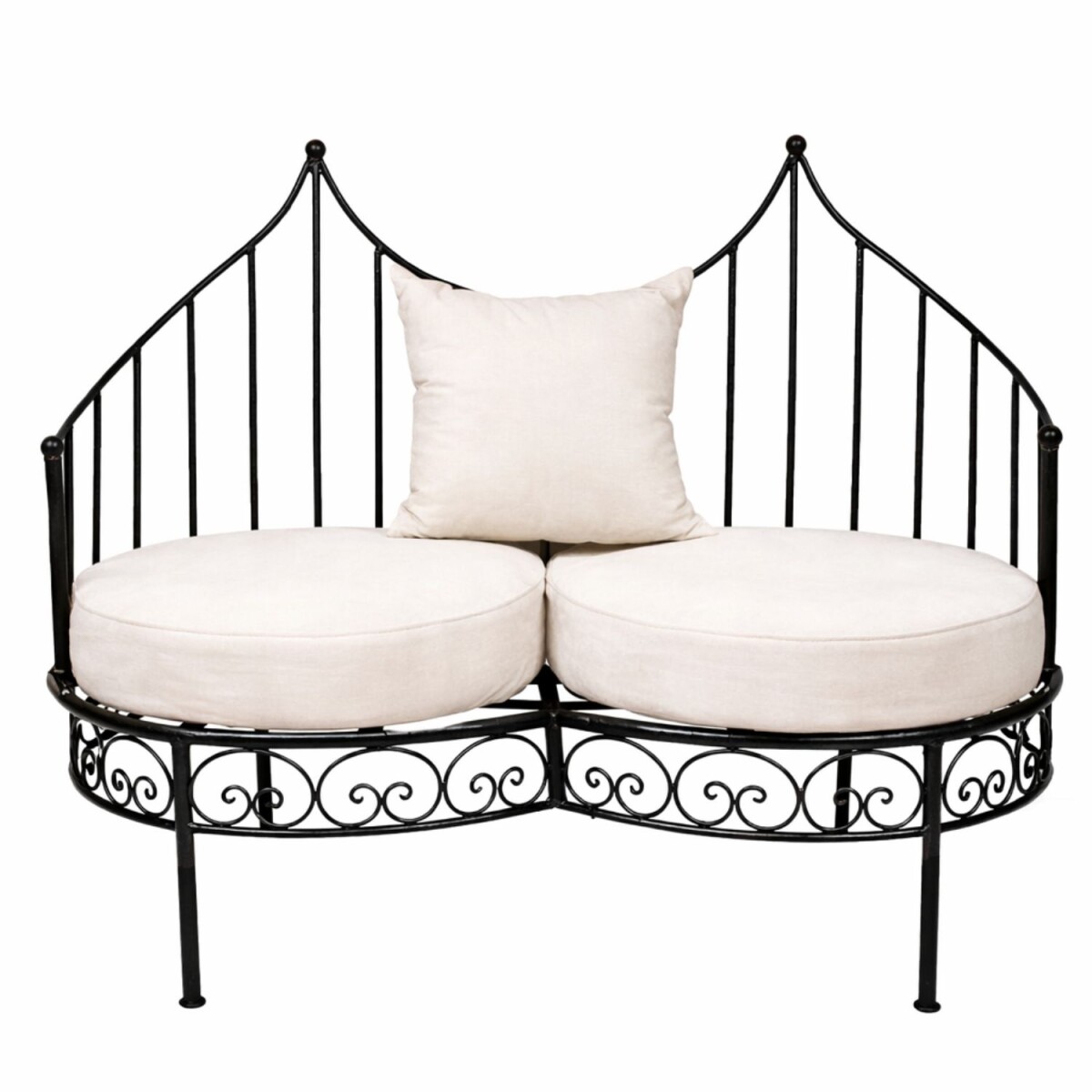 Divano in ferro Ronja da giardino B120cm box