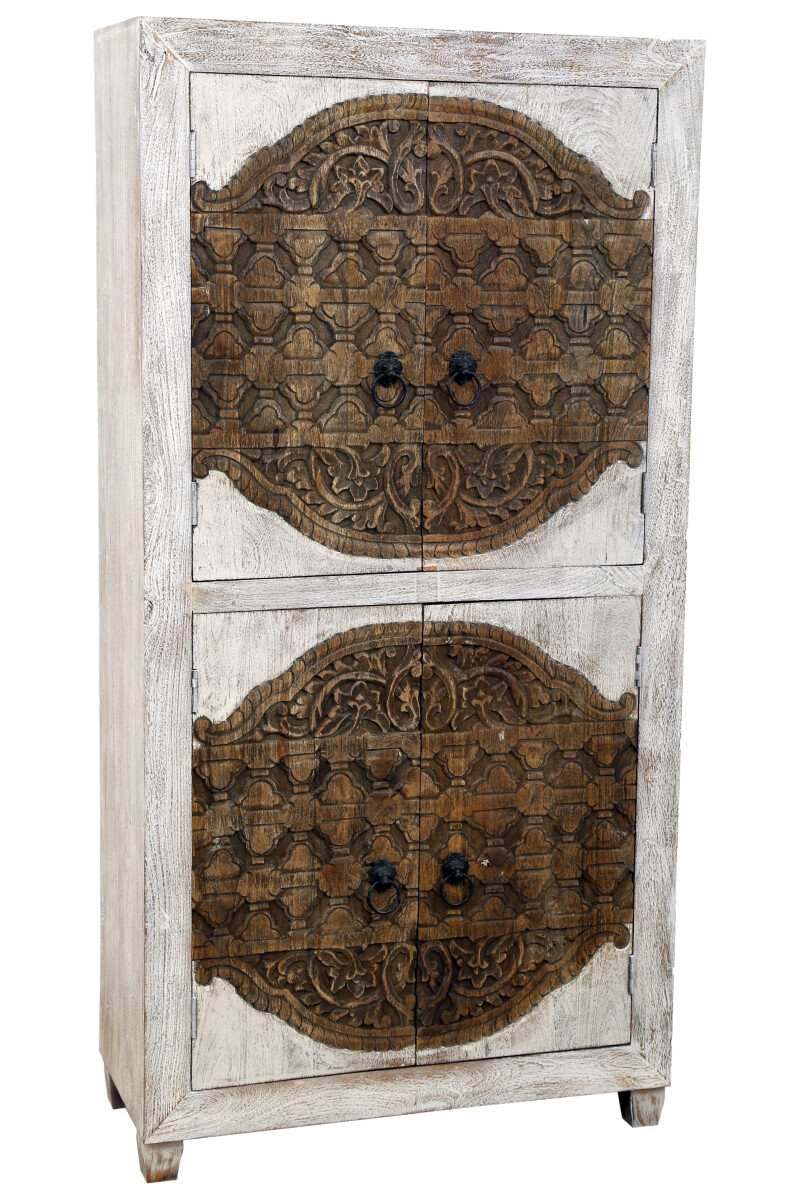 Armadio vintage orientale, armadio da ingresso Aswa
