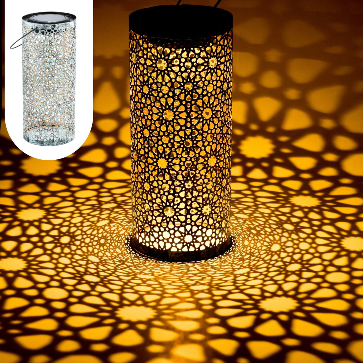 Lanterna solare orientale, lampada decorativa per balcone e 