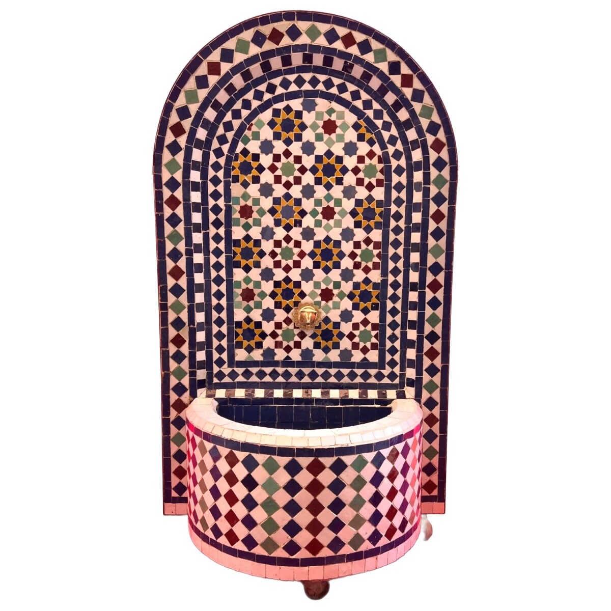 Fontana da giardino marocchina a mosaico 106 cm | Fontana da