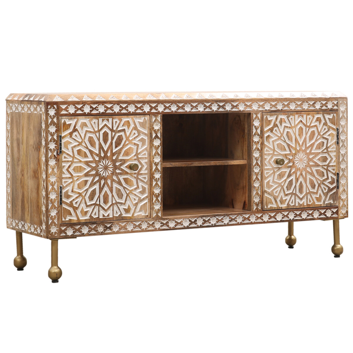 Mobile TV basso in stile boho Ibrar