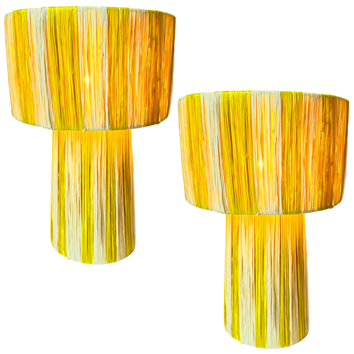 Set da 2 lampade da tavolo decorative in box