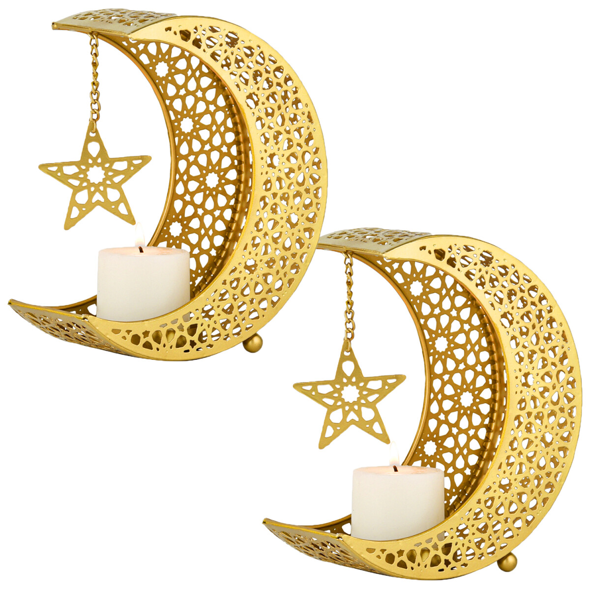 Set da 2 portacandeline marocchini Amaa da 19 cm
