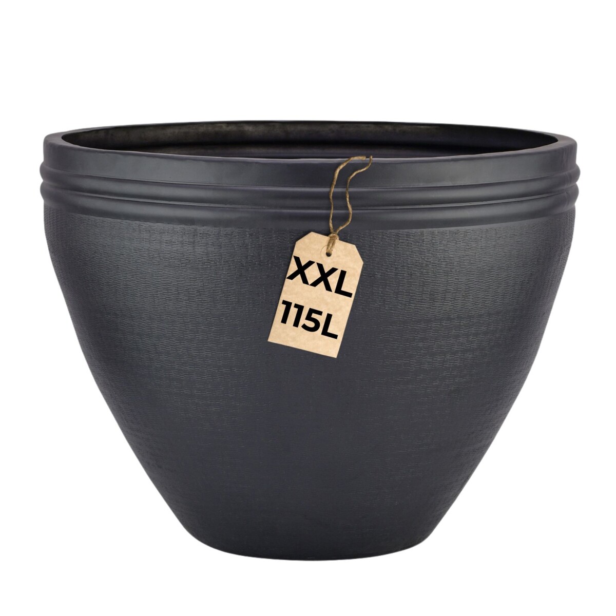 Vaso da fiori Calvino nero 57 cm - Vaso da fiori moderno in 