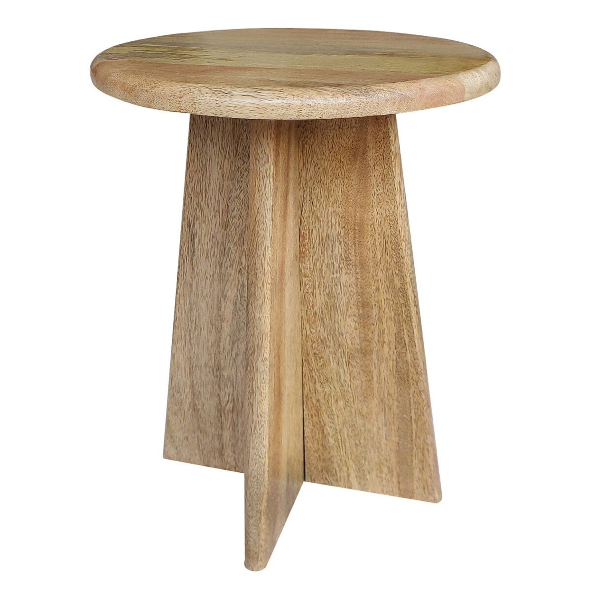 Tavolino Caissa rotondo in legno di mang box