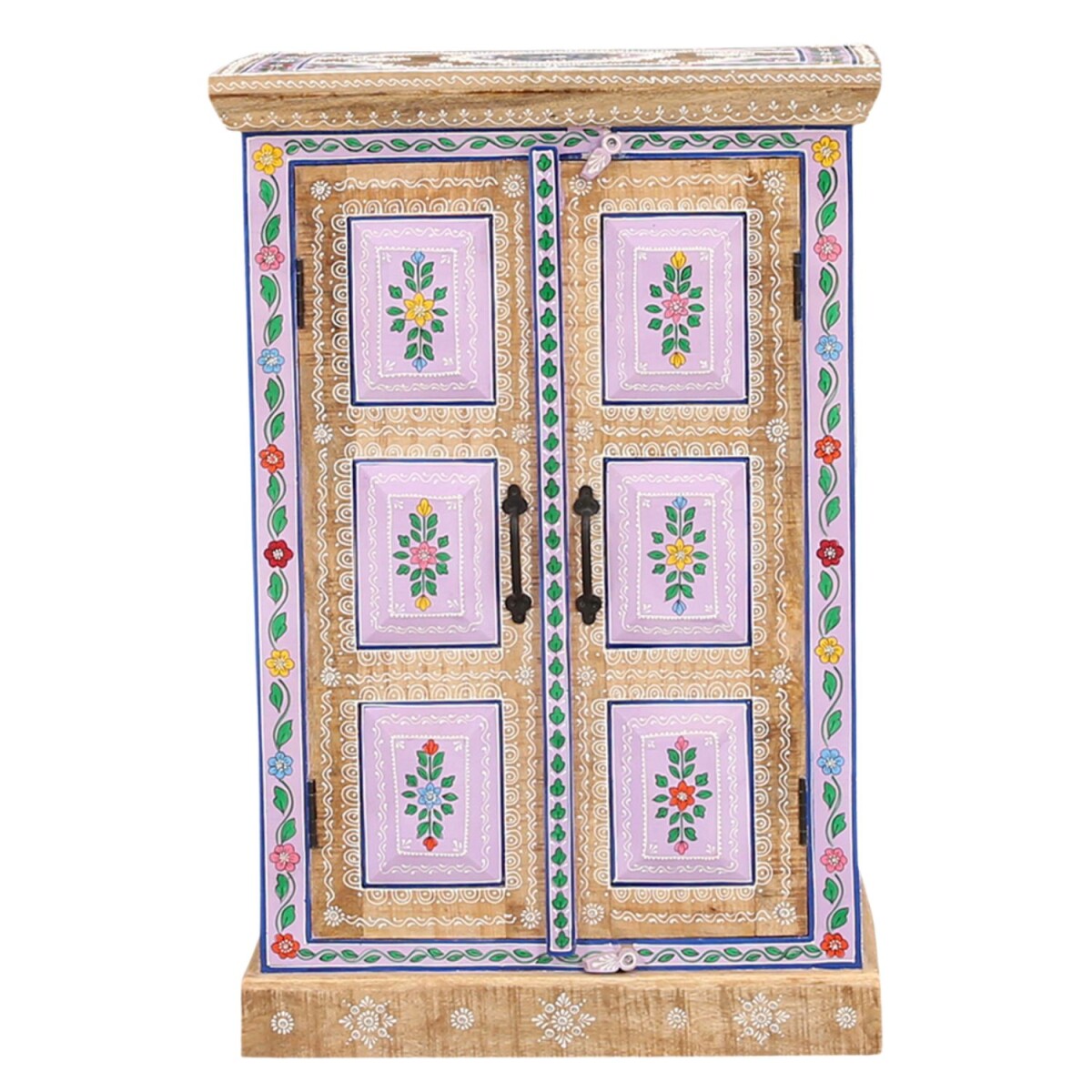 Comodà Adya 94 cm | Comodà etnico boemo in legno dipinto a mano