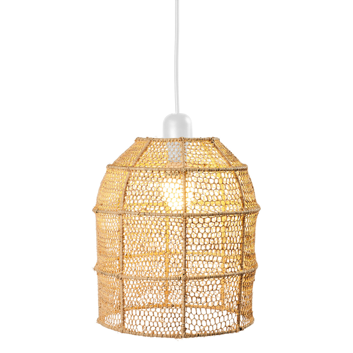 Lampada a sospensione Ylvana in rafia 27 box