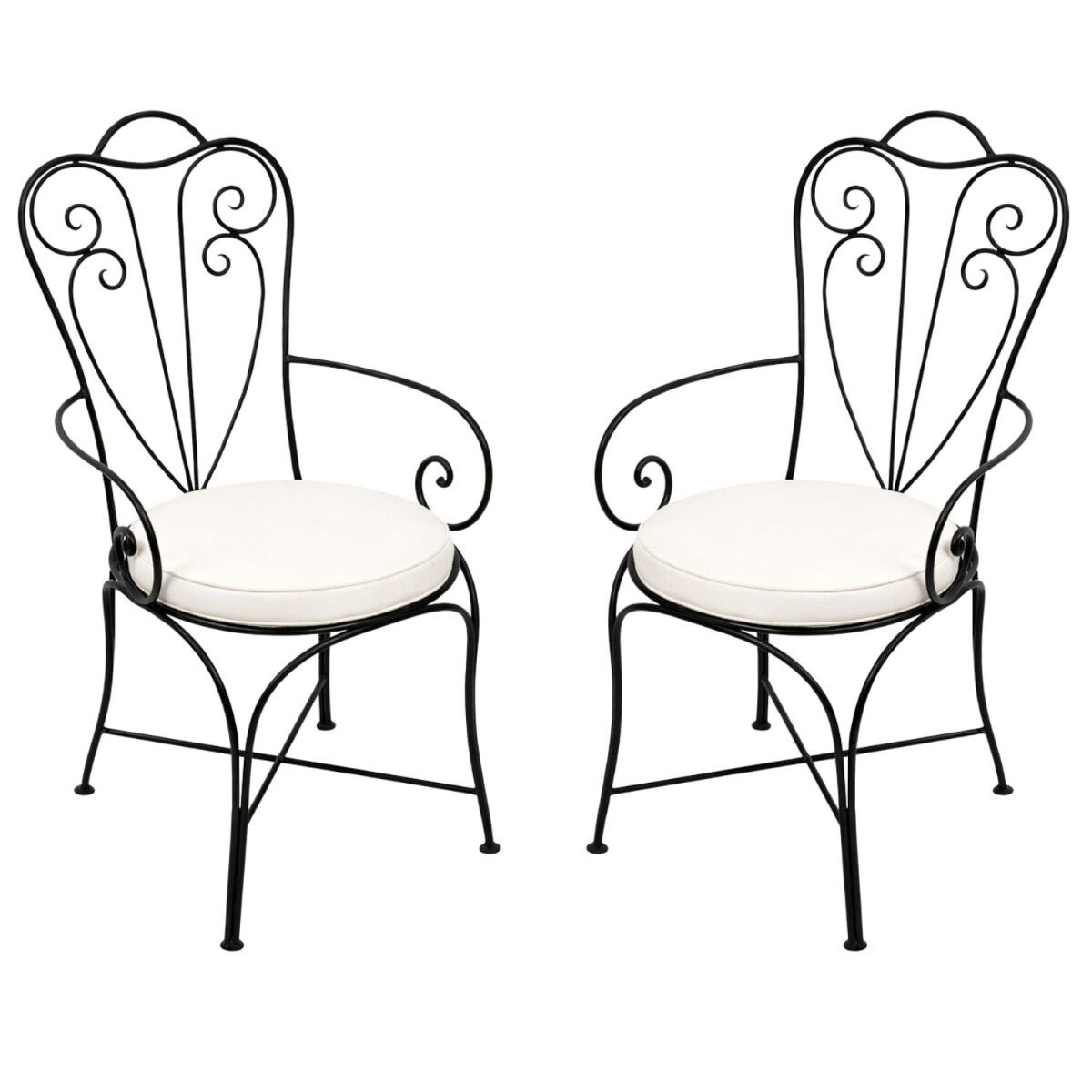 Set da 2 sedie in ferro battuto Marbella, realizzate a mano 