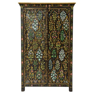 Credenza alta Reshma 150 cm in legno massello, stile...