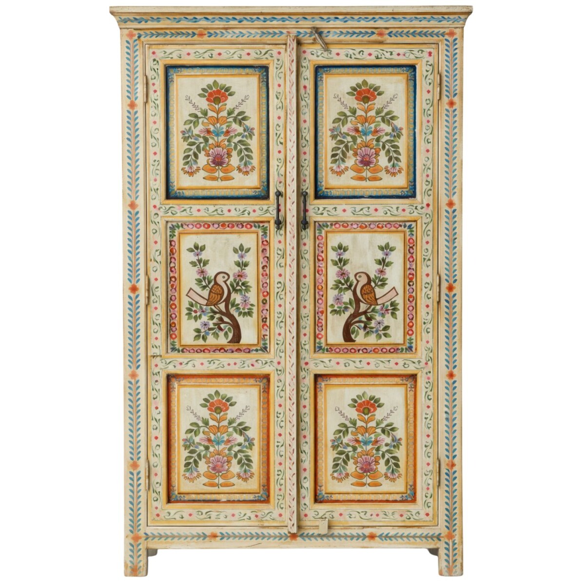 Credenza alta Rohini in legno massello,  box