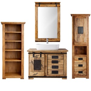 Set da 4 mobili da bagno EFGH in stile industriale...