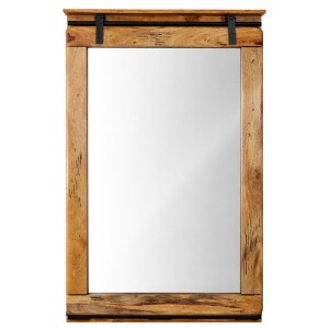 Specchio da parete EFGH Industrial Vintage in legno...