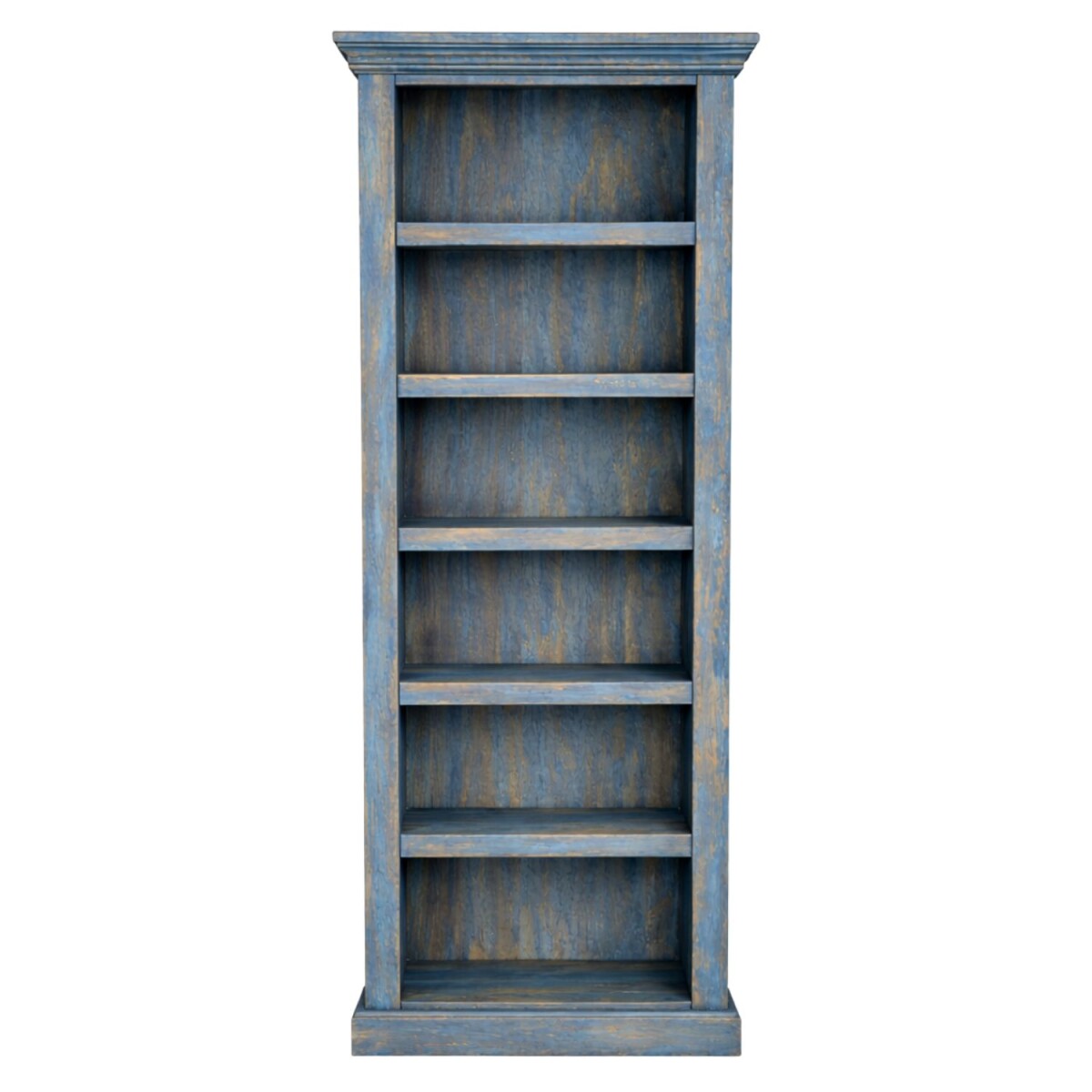 Scaffale da bagno Kirpal blu in stile orientale in legno mas