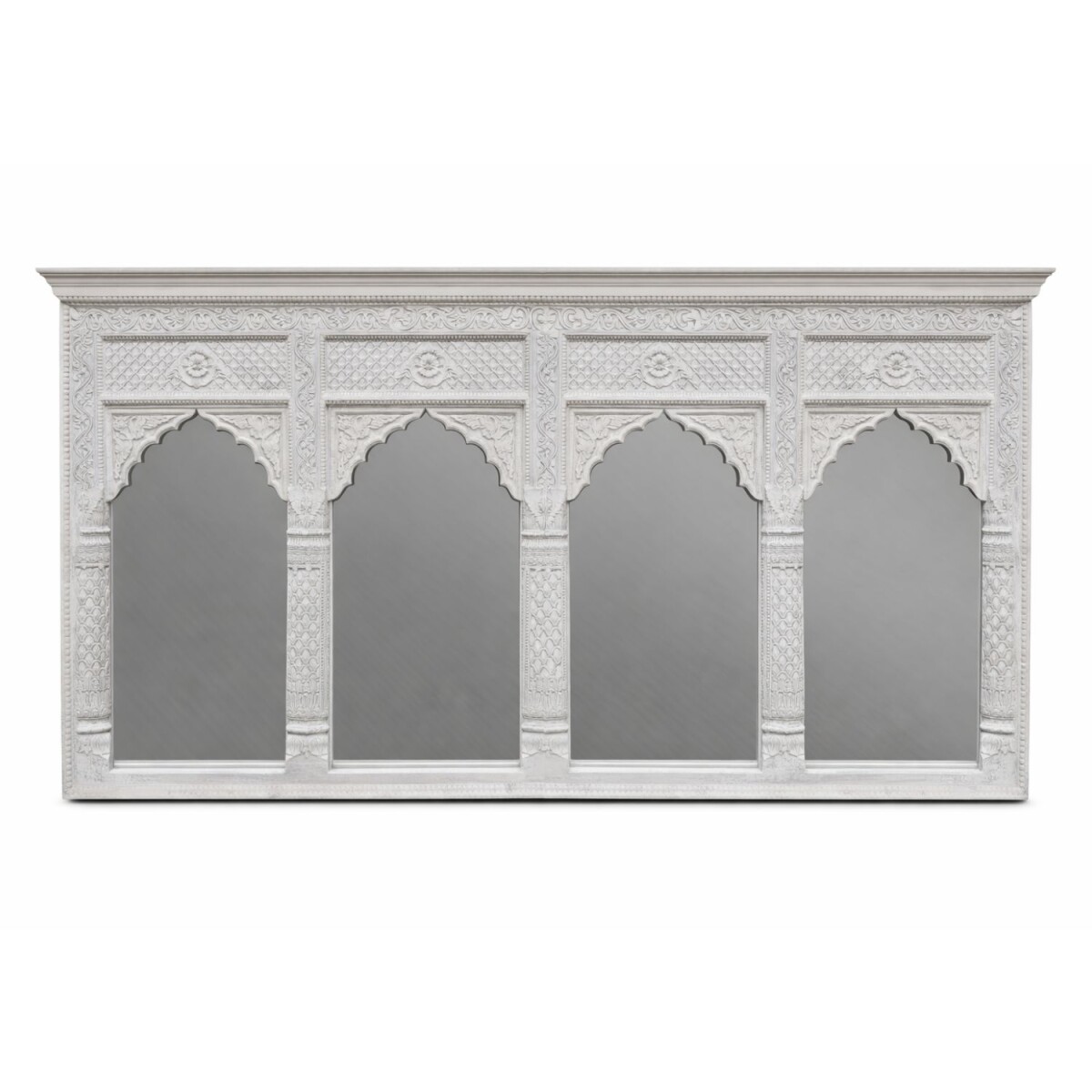 Specchio da parete Sashin 200 cm in legno massello, stile or