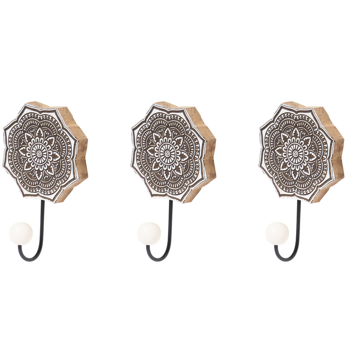 Set da 3 ganci da parete in stile orient box