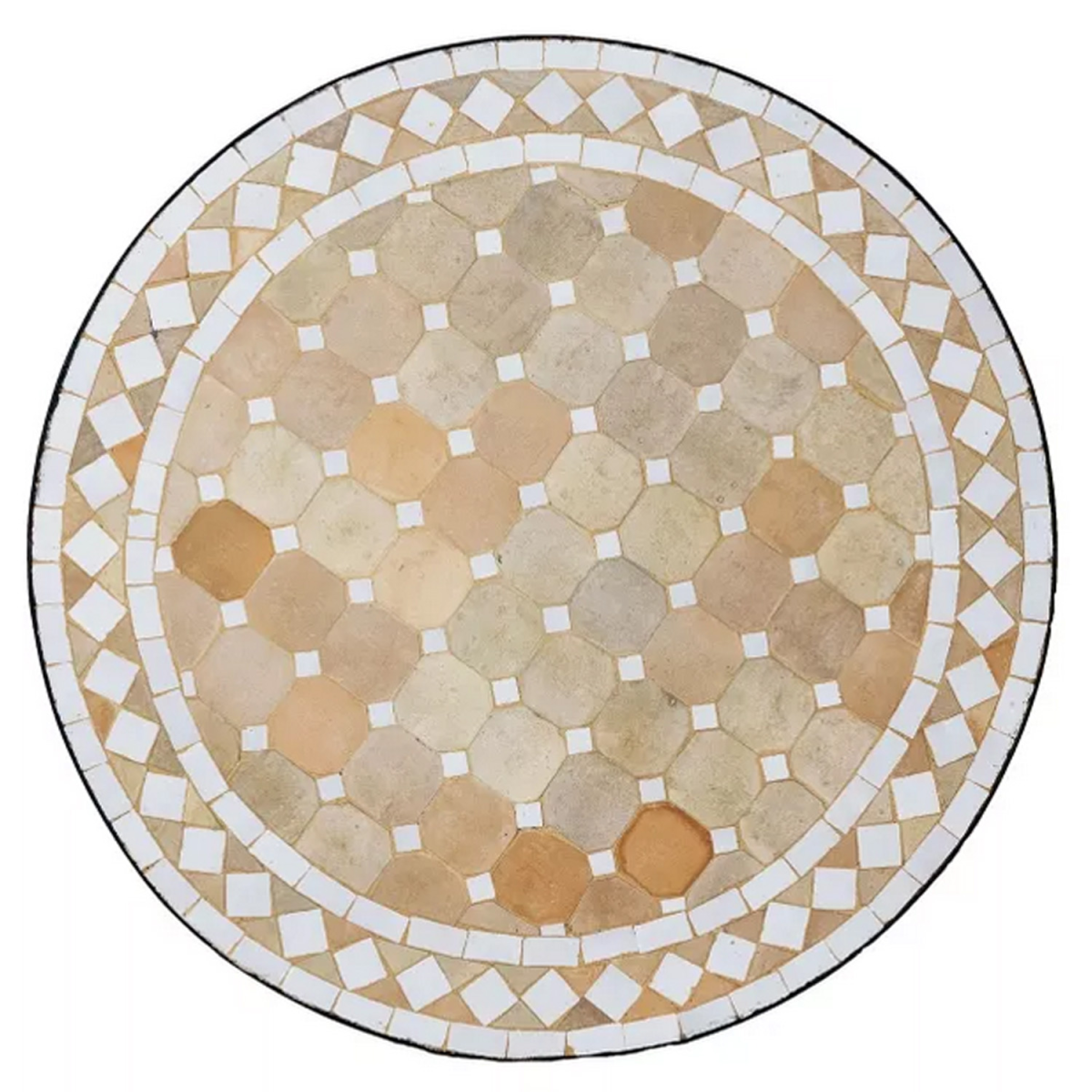 Tavolino marocchino a mosaico Marrakech 80 cm | Realizzato a