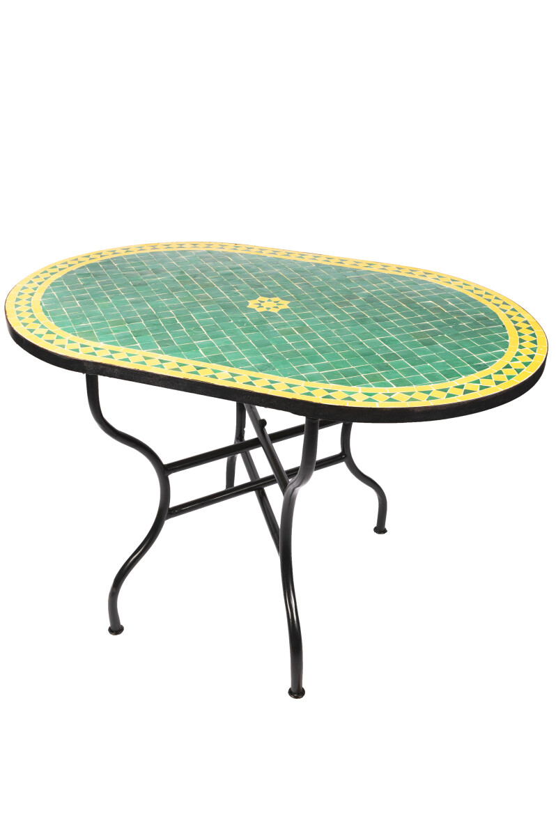 Tavolino marocchino a mosaico Bilbao 120x80 cm | Realizzato 