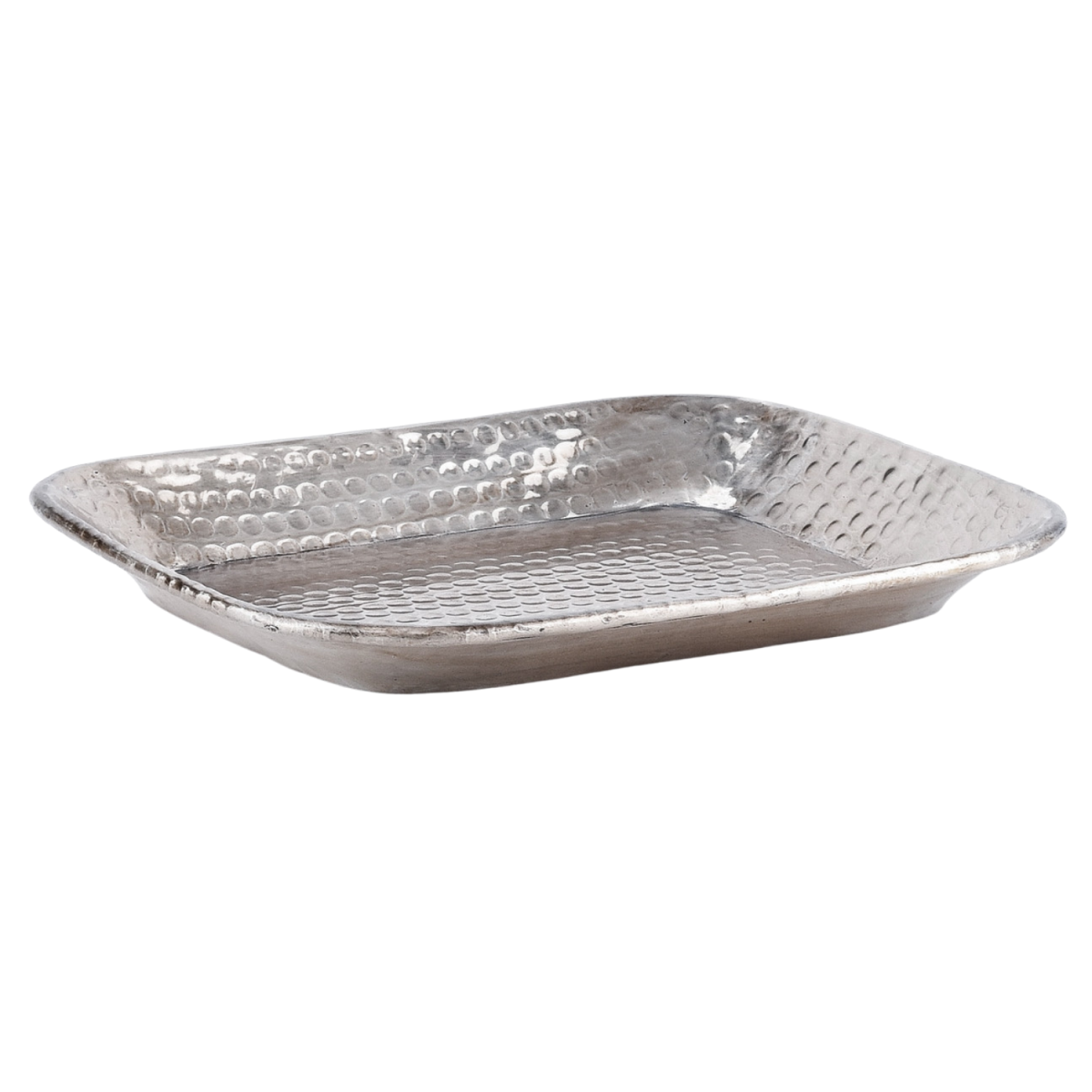 Portacandele in stile scandinavo Lesha argento, 21 cm, quadr