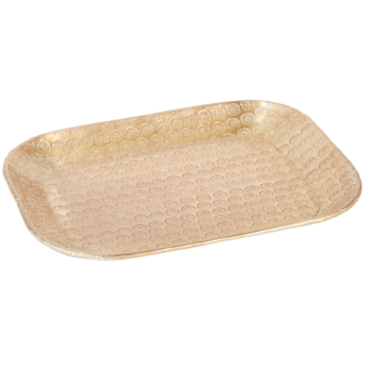 Portacandele in stile scandinavo Janshir Gold, 21 cm, rettan