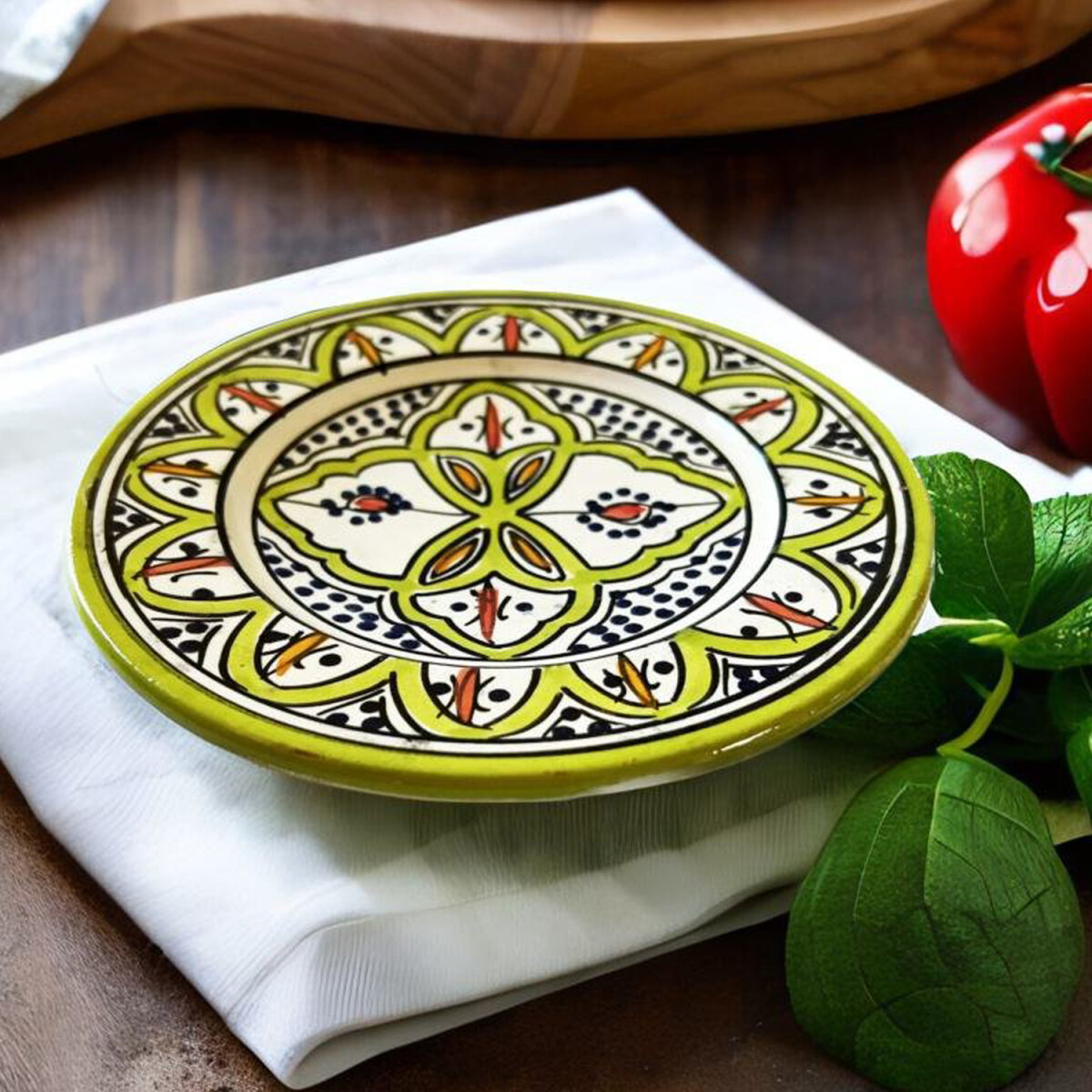Piatto in ceramica mediterranea Achraf 1 piccolo