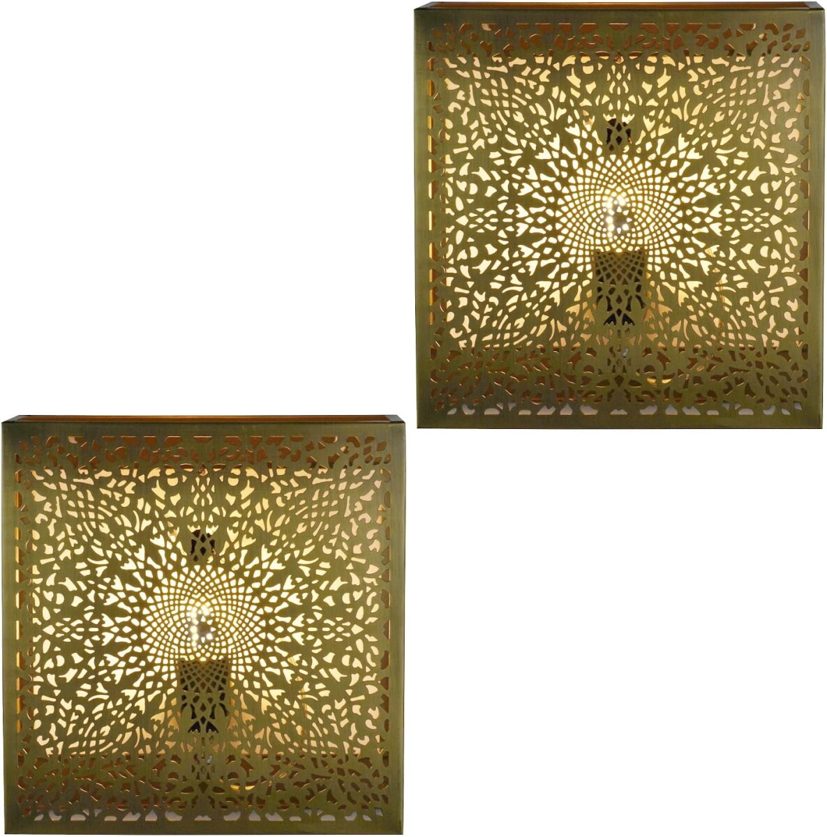 Set da 2 lampade da parete in stile orie box
