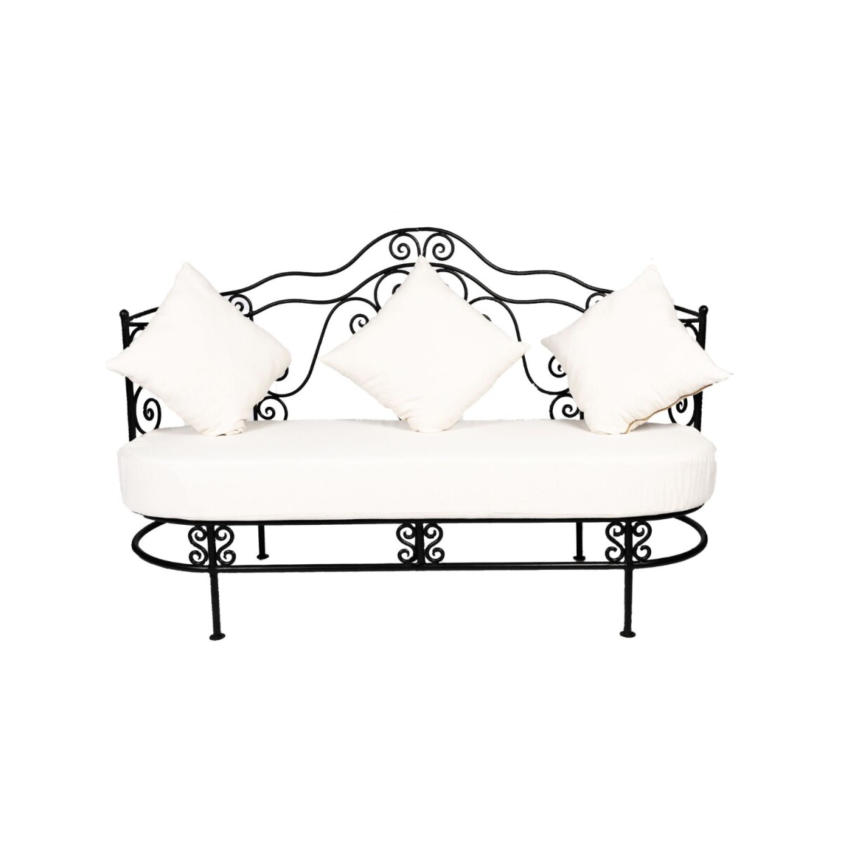 Divano in ferro Andalous da giardino B120cm | Divano lounge 