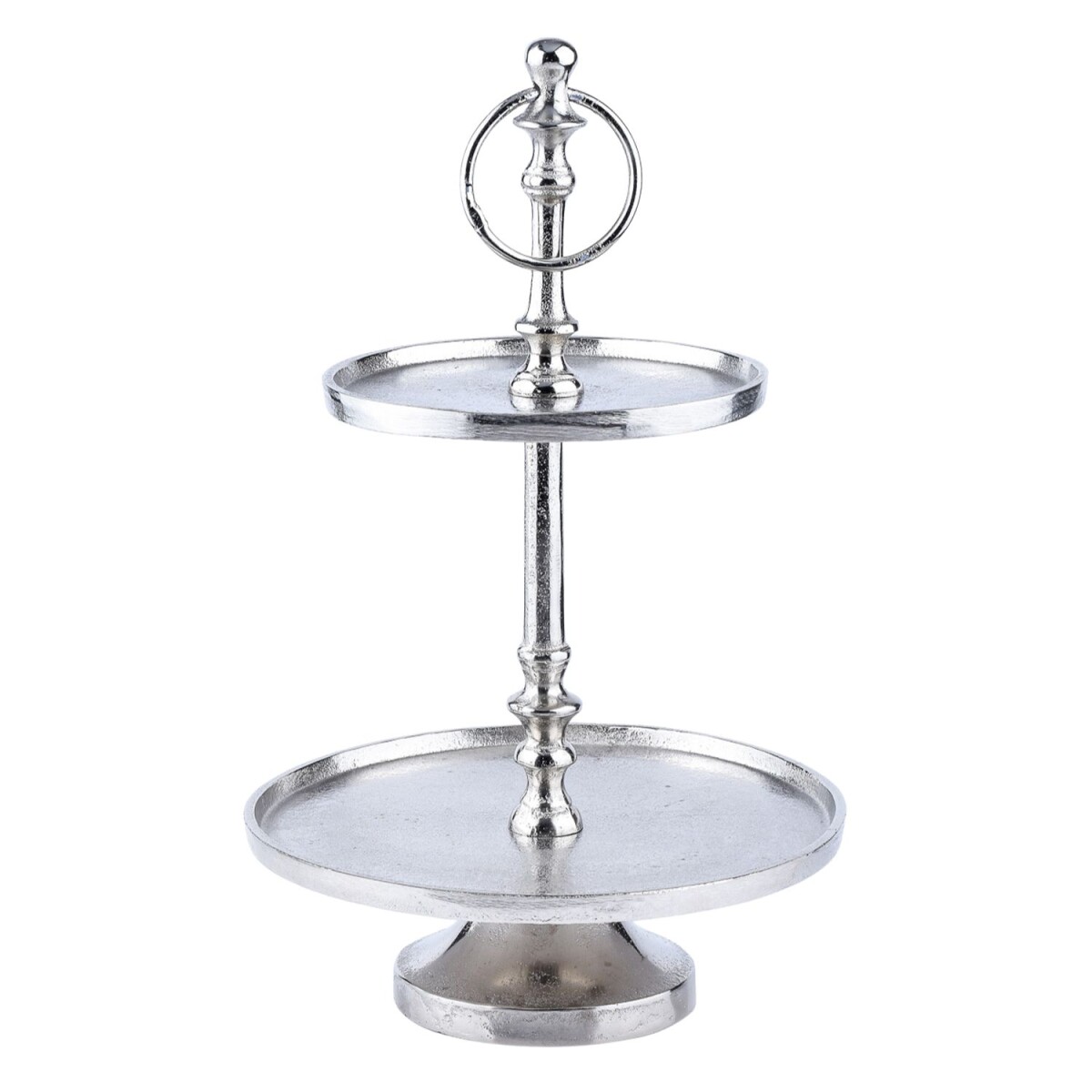 Alzata a 2 ripiani in alluminio Annika,  box