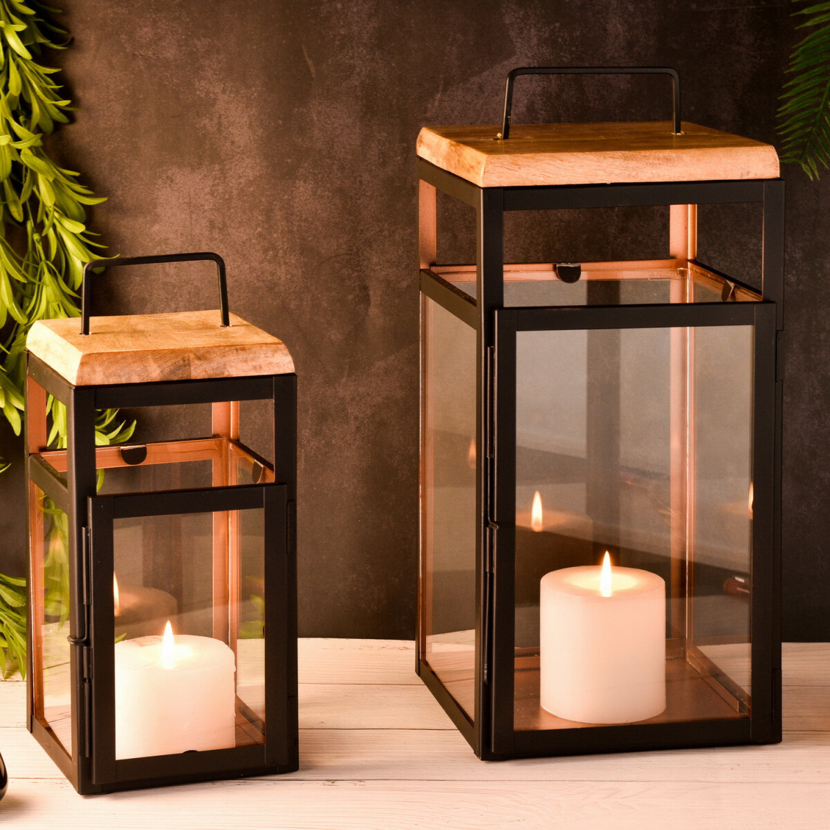 Set da 2 lanterne da balcone e giardino  box