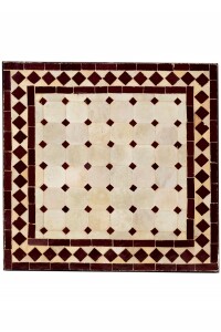 Tavolino marocchino a mosaico Marrakech, beige e...