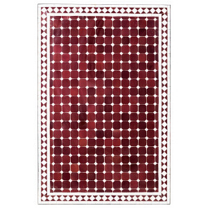Tavolino marocchino a mosaico Marrakech, bordeaux e...