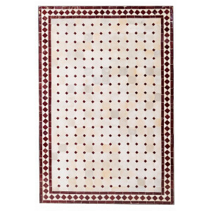 Tavolino marocchino a mosaico Marrakech, beige e...