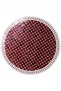 Tavolino marocchino a mosaico Marrakech, bordeaux e...