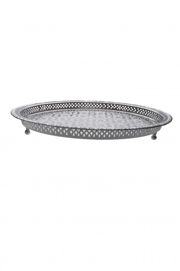 Vassoio marocchino Nadia 47 cm color argento