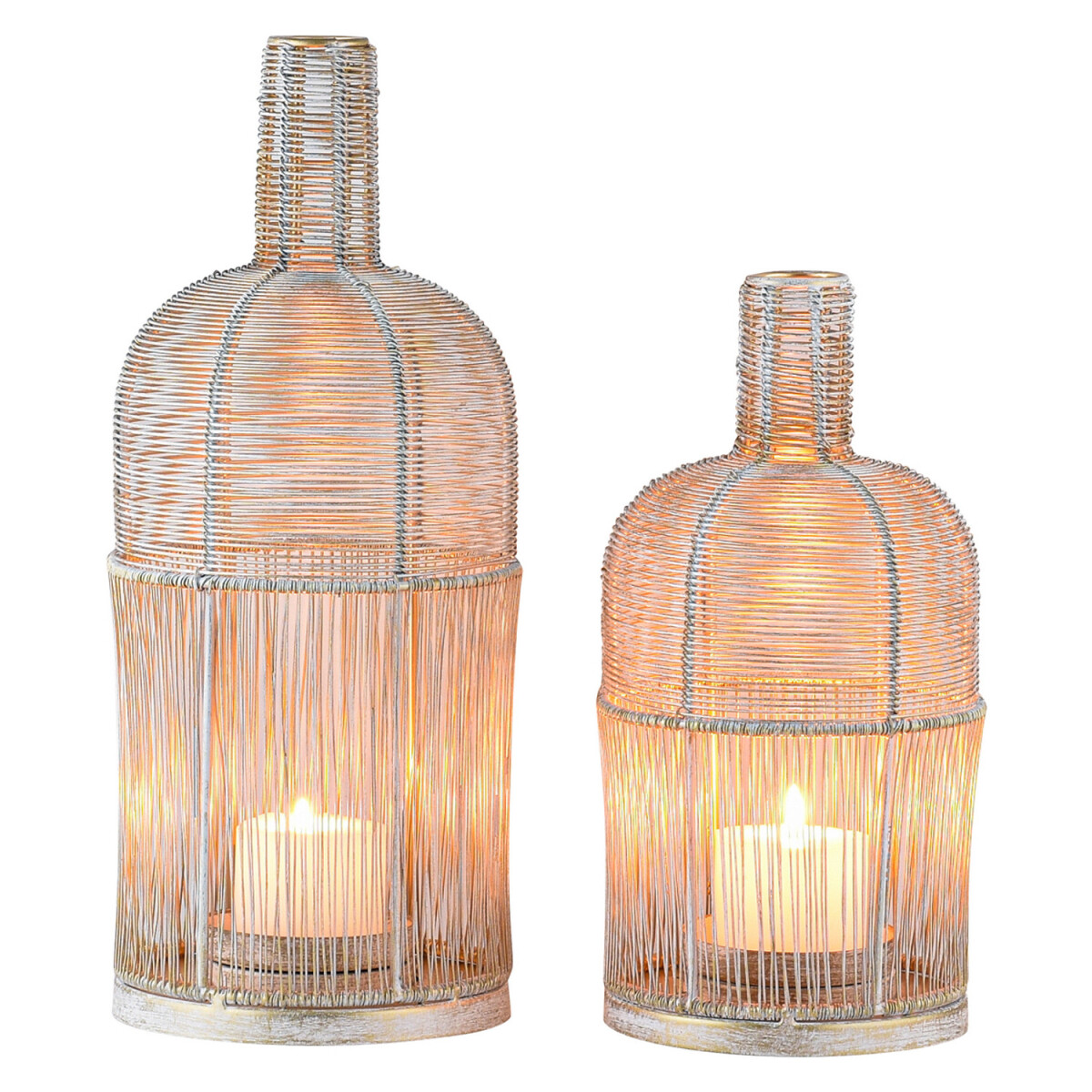 Set da 2 portacandele decorativi in stile boho per candeline