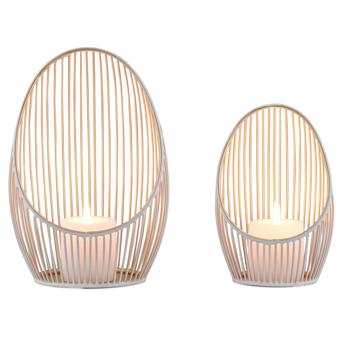 Set da 2 portacandeline decorativi in stile aesthetic, ogget