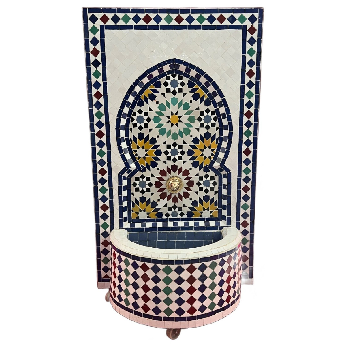 Fontana da giardino marocchina a mosaico 107 cm | Fontana da