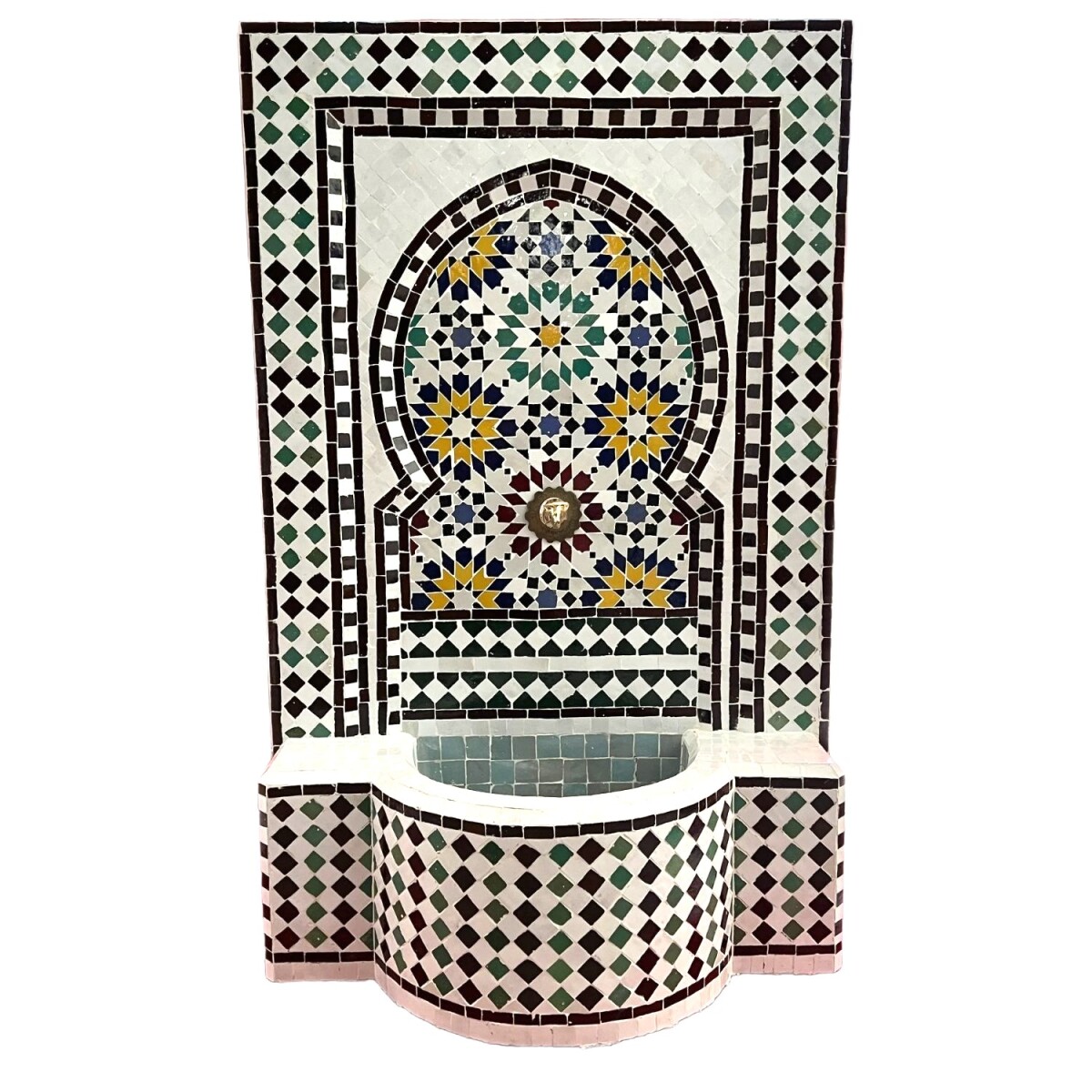 Fontana da giardino marocchina a mosaico 129 cm | Fontana da