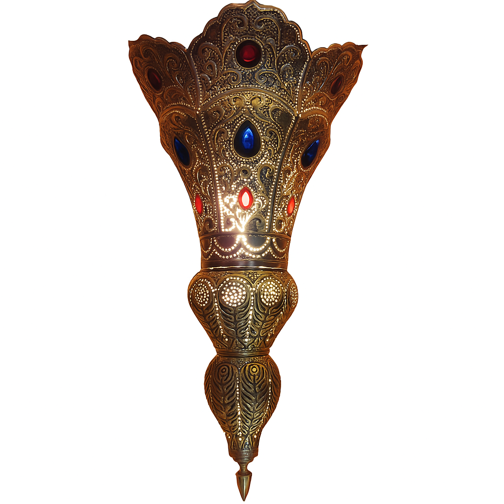 Lampada a sospensione Baysan argento 45 cm | Lampada orienta