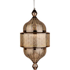 Lampada a sospensione orientale Ihdaa argento 56 cm |...