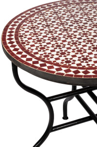 Tavolino marocchino a mosaico Albaicin Bordeaux Natur 100...