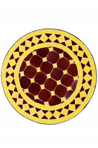 Tavolino a mosaico Marrakech bordeaux e giallo | Tavolino...