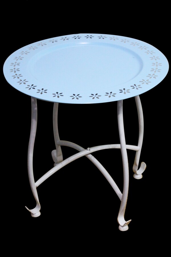 Tavolino marocchino pieghevole Samia blu box