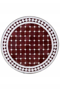 Tavolino marocchino a mosaico Marrakech, bordeaux e...
