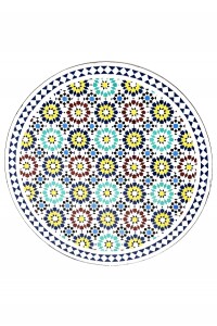Tavolino marocchino a mosaico Albaicin multicolore 100 cm...