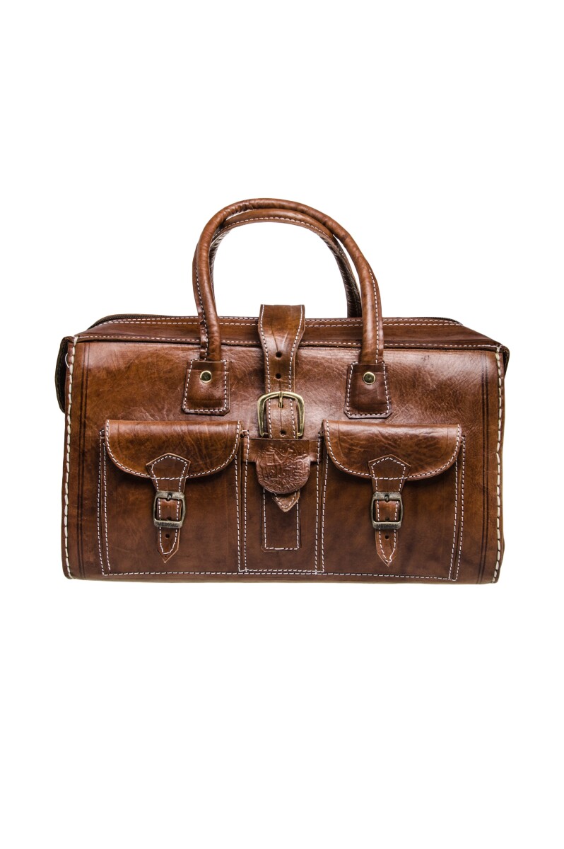 Borsa da viaggio in pelle marocchina Safara - Piccola