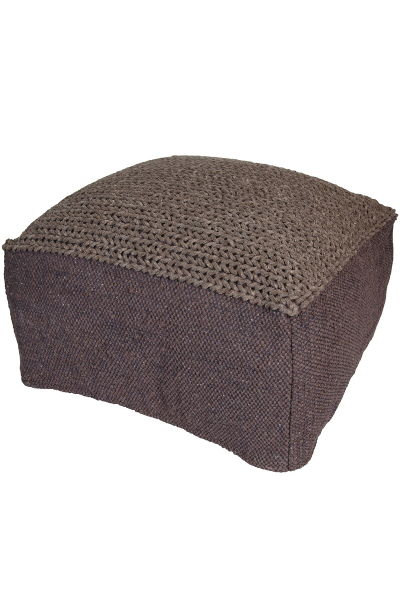 Cuscino da seduta Pouf Bailee 60 cm quadrato marrone