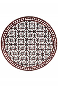 Tavolino marocchino a mosaico Albaicin nero, bianco e...